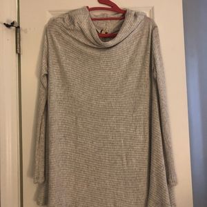 Free People Lover Rib Split Back Pullover Sweater